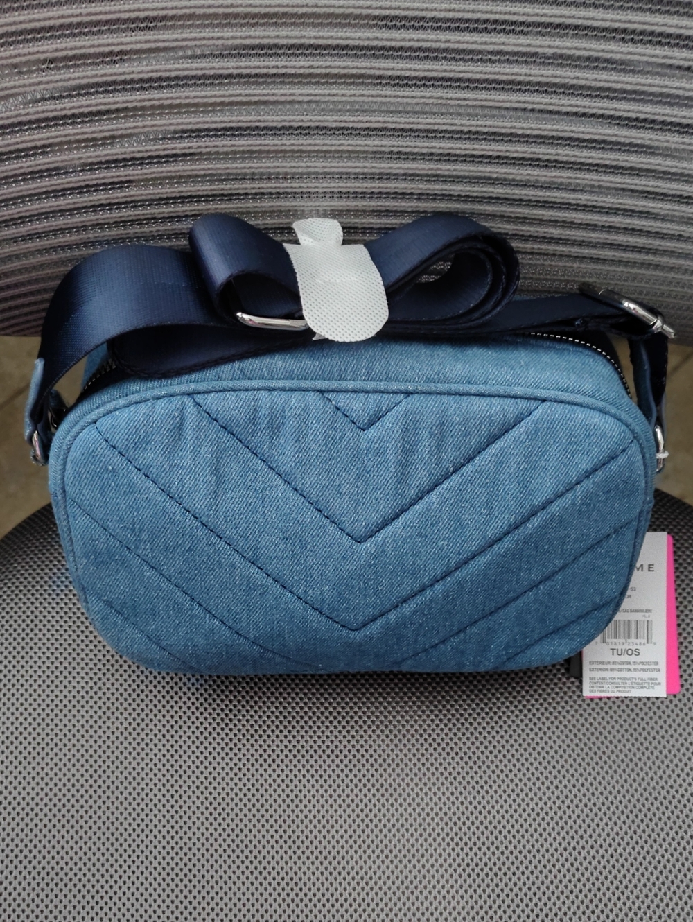 Brand New Loume Quilted Denim Crossbody Bag in Blue